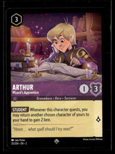 Disney Lorcana Rise of the Floodborn Arthur Wizard's Apprentice Non Foil 35/204