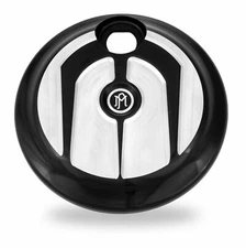 Performance Machine PM Contrast Cut Scallop Fuel Door for Harley FLH/FLT 0 Black
