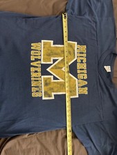 Vintage Ebert Sportswear Michigan Wolverines T Shirt Made In USA XL A7