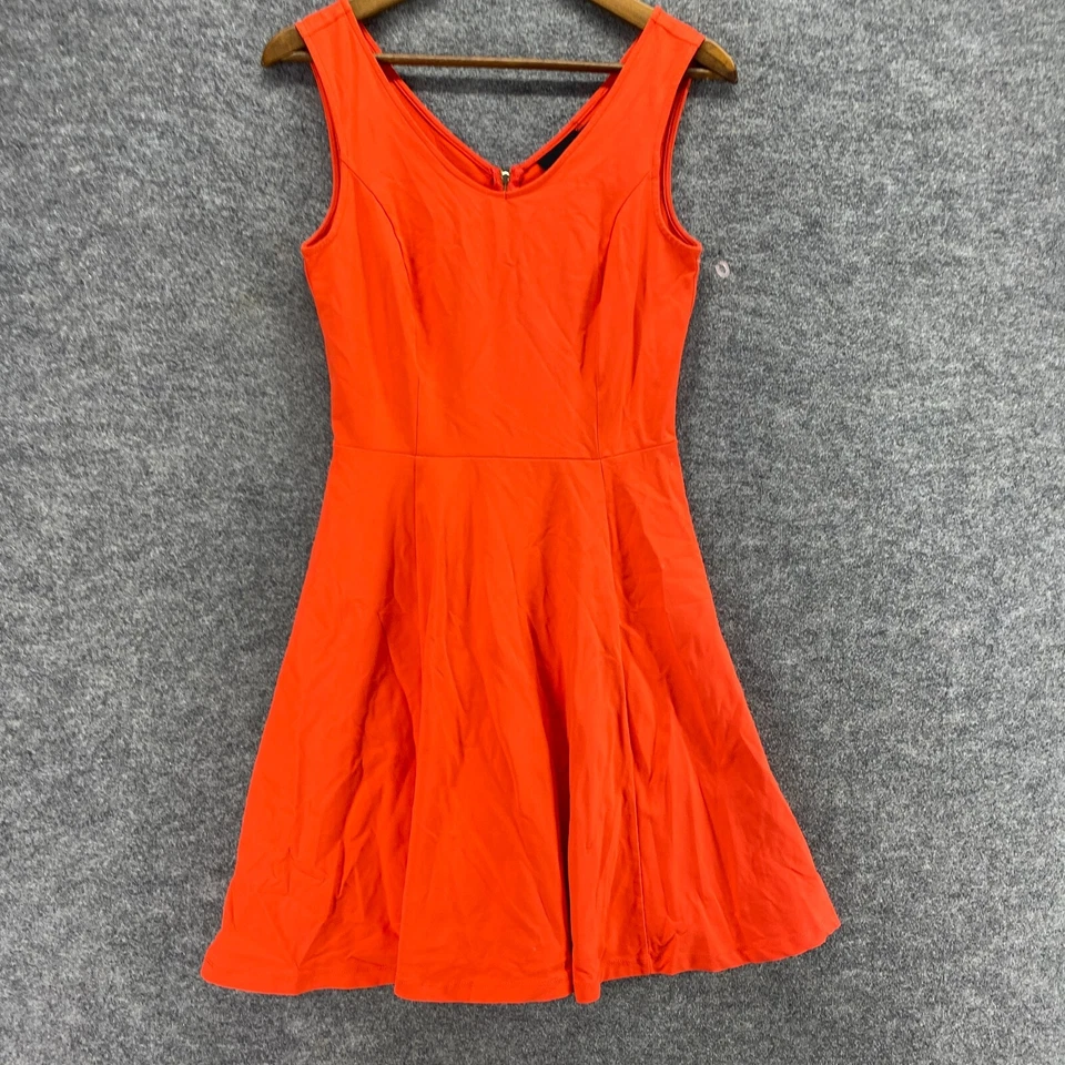 Vestido Cynthia Rowley Mujer S Pequeño Rojo Vaina Midi Cremallera Cuello en V Sin Mangas Foto 4 de 4