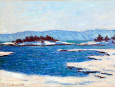 Claude Monet Edge of the Christiania Fjord 8x10 Canvas Print Landscape Painting