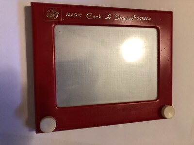 Vintage Original Ohio Art 505 Etch A Sketch Magic Screen Toy Red Works