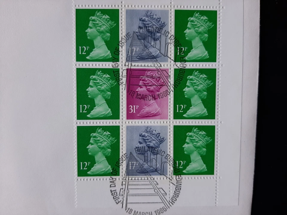 1986 GB FDC Story of British Rail Steel Wheel On The Steel Rail 12p 17p 31p - Image 4 of 4