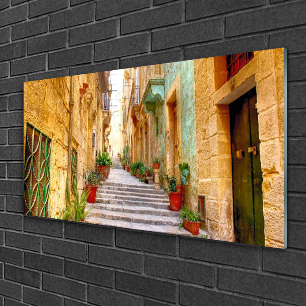 Tableau en verre anti-poussière ruelle ancienne pour remplacer les cadres classiques défraîchis