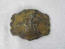METAL  PONY EXPRESS  BELT BUCKLE SINCE 1852 QUALITY ITEM  VINTAGE 