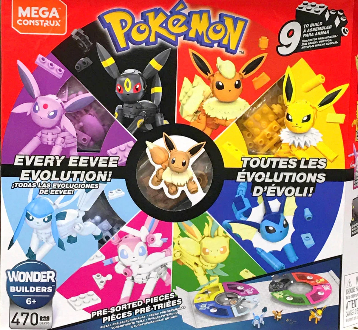 Eevee and Evolutions Construction set Pokémon Mega Construx