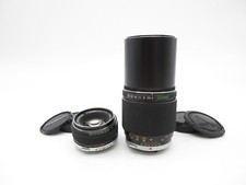 2x Olympus OM-System obiettivo Auto-S 1.8/50mm Auto-T 4/200mm