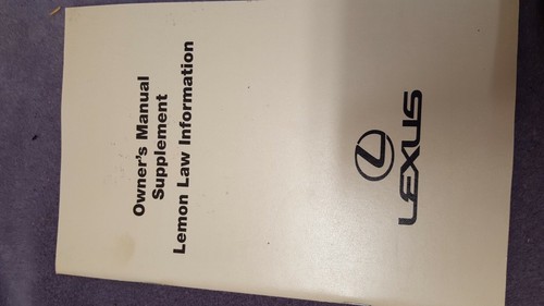 1998 Lexus ES300 ES-300 Owner Owners Owner's Manual Supplement & Leather Case - Picture 6 of 9