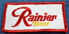 VTG 70s Original Rainier Beer 4" Patch - Ale IPA Hops Retro Alcohol Suds Keg