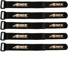 Apex RC Products 20mm X 200mm Lipo Battery / Camera Straps - 5 Pack #3050