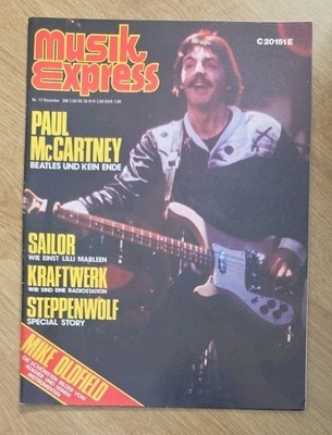 Musik Express 12/1976 Wings/Steppenwolf/KRAFTWERK/Fleetwood Mac/Alex Harvey/UFO