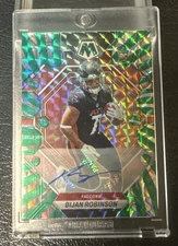 2023 Bijan Robinson Mosaic Green Swirl Rookie Auto /15 Rare RC Low Numbered SP