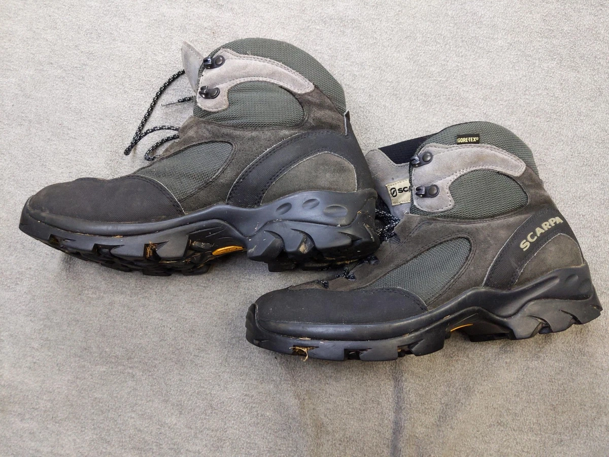 Scarpa Liskamm GTX Mountaineering Boots Olive Green Suede Vibram Italy size 11 mens scarpa boots products for sale | eBay main image 3