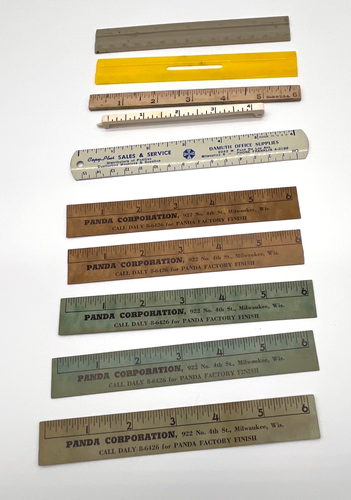 Lot of 10 - Six Inch Advertising Rulers both Wood & Plastic | eBay