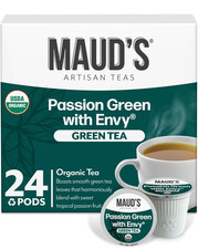Organic Passion Green Tea Pods, 24 Ct, Recyclable Single Serve Tea Pods   100 G
