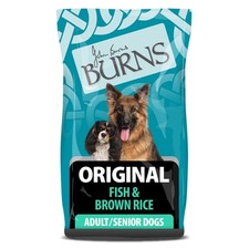 Burns Hypoallergenic Dry Dog Food Fish & Brown Rice Adult Senior 12kg 4.17 per kilo