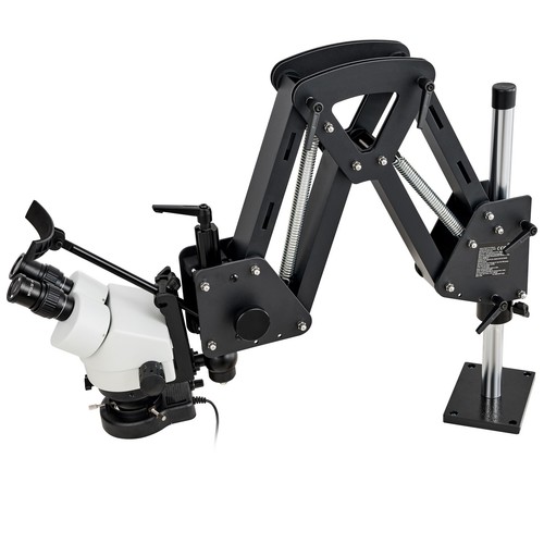 Multi-Directional Microscope with Spring Bracket Ring Light 7X-45X ...