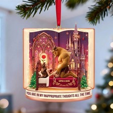 Custom Naughty Couple Ornament Funny Personalized Acrylic 2025 Christmas