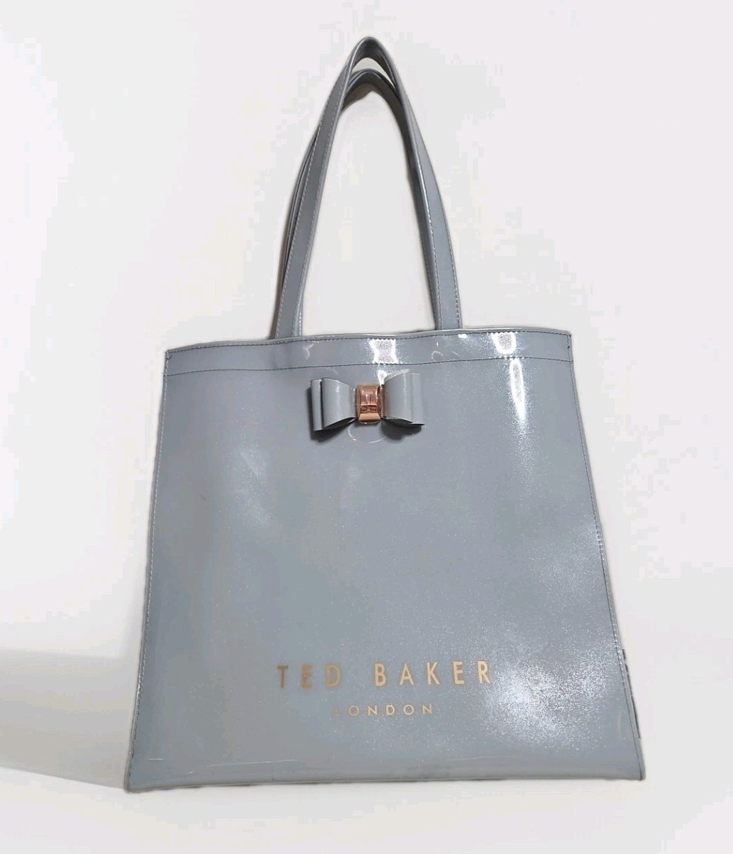 Ted Baker London Large Icon Bag Pvc Plastic Brand New Colour Grey
