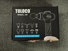 Toloco Massage Gun Deep Tissue Percussion Massage Gun with 10 Replacement Heads