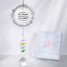 Dog Memorial Sun Catcher - Paw Print Sympathy Gift for Dog Lovers, Crystal Su...