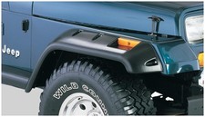 Bushwacker 10057-07 Cut-out Style Front Fender Flares Black For Jeep Wrangler Yj