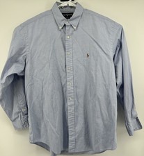 Polo Ralph Lauren Yarmouth Blue Cotton Long Sleeve Button Down 17-35