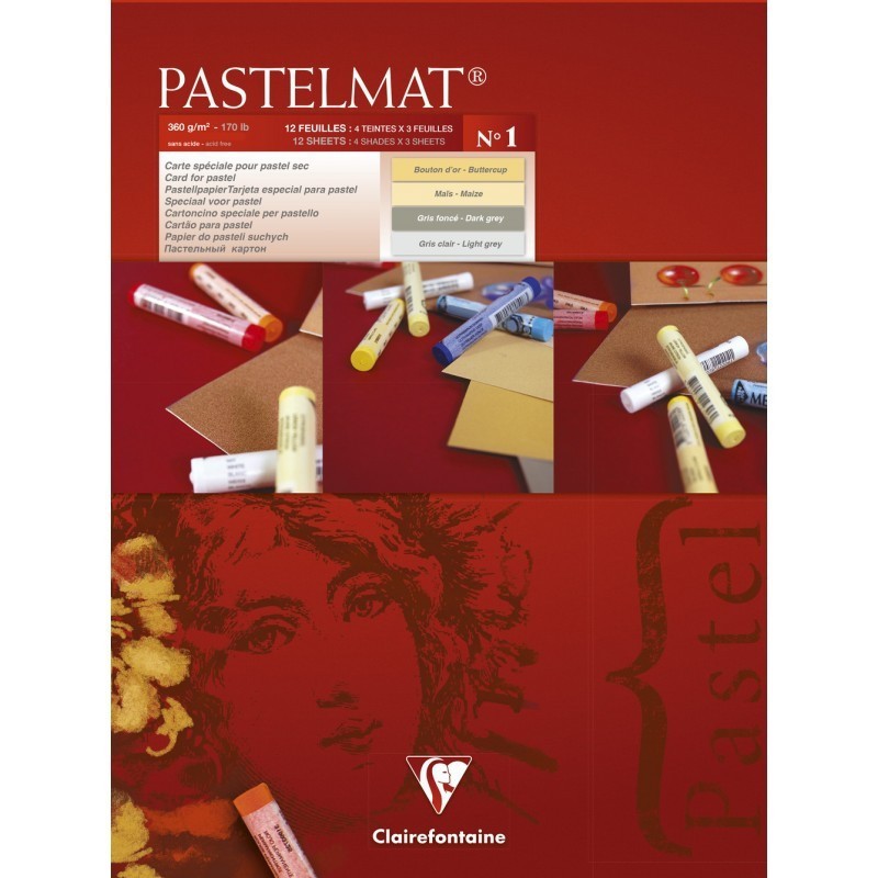 Bloc papier Pastelmat Clairefontaine 18x24cm pour estomper sans raturer