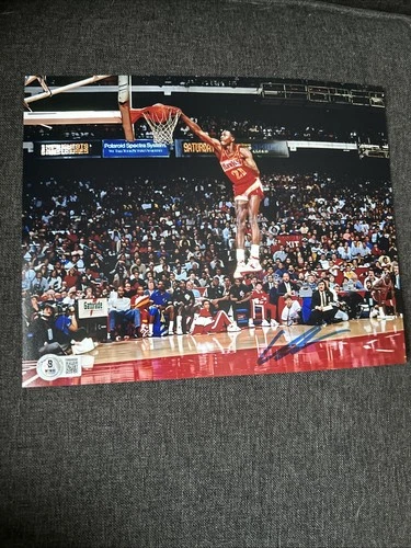 Dominique Wilkins Atlanta Hawks Signed 8x10 Photo COA BECKETT