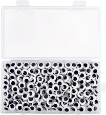 300PCS 10Mm Googly Eyes Self Adhesive for Crafts with Storage Box.