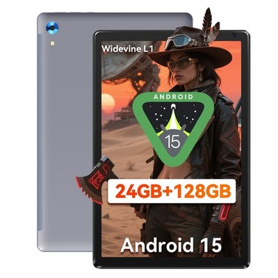 10.1 inch Android 15 Tablet 24+128GB IPS Touchscreen Octa-core Processor Wi-Fi 6