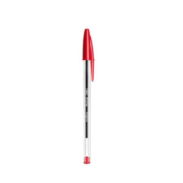 10 PENNE BIC A SFERA CRISTAL ORIGINAL INCHIOSTRO ROSSO - Immagine 4