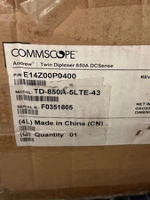 TD-850A-5LTE-43 - Commscope Twin Diplexer 850A DCSense (E14Z00P0400)