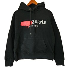 Palm Angels Spray City Hong Kong Hoodie Men's Small Streetwear Cotton Luxury Red
