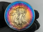 2011 American Silver Eagle 1oz MONSTER Bullseye 🎯 🌈 Toning Toned Toner Rainbow