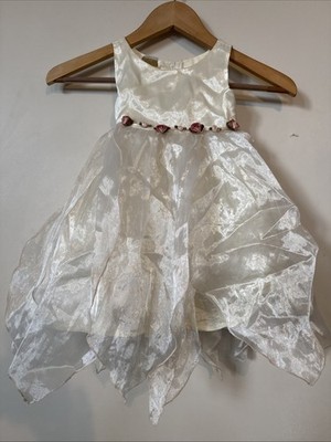 biscotti holiday dress Biscotti 3t Holiday Event Dress Flower Girl White Roses Toddler Girls