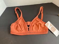 All.You. LIVELY Women's Mesh Trim Bralette Terracotta Size Small Comfy No Wires