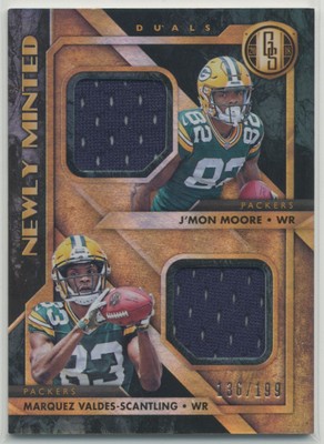 Valdes-Scantling Moore 2018 Gold Standard Newly Minted RC Dual /199 Rookie #7