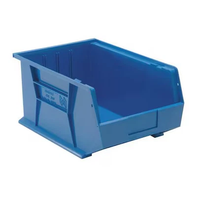 Quantum Storage Systems Qus255bl Hang & Stack Storage Bin, Polypropylene, Blue,