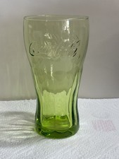 Coca Cola Glass Green Rare Colour Vintage