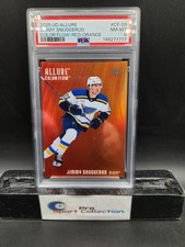 2025-26 UPPER DECK ALLURE JIMMY SNUGGERUD COLOR FLOW RED/ORANGE ROOKIE PSA 8