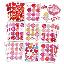 348PCS Heart Stickers, Valentines Day Stickers for Valentines Heart Stickers