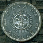 1964 Queen Elizabeth II Silver Dollar, BU/UNC, Original Lustre   R19