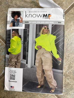 Keechi B Style Know Me Pattern:  Women Jacket & Pants, Sizes 20W-28W