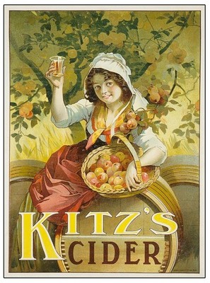   Kitz's Cider Vintage Advertisement Poster - 24x32 Art Print