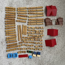 Vintage Playskool Lincoln Logs 94 Piece Lot