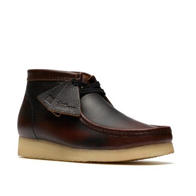 NEW Men Clarks Wallabee Original Edition of Dark Tan Combi Brown