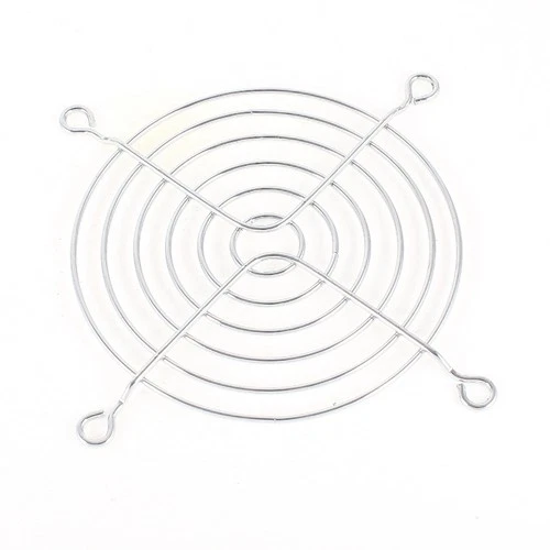 Office Metal Axial Cooling Fan Finger Guard Grill Computer CPU 100mm Silver Tone