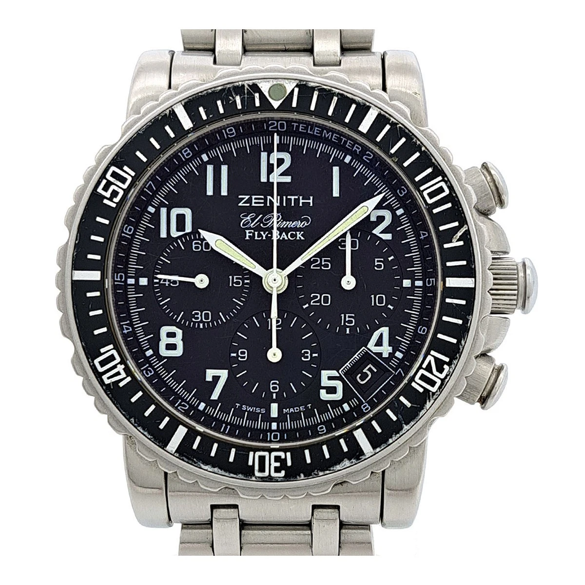 Zenith — ZENITH 01/02.0470.405 Rainbow flyback Automatic Stainless steel mens 【W】
