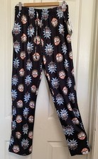 New Rick Morty Loungewear Sleep Pajama Lounge Pants Pjs Pockets Mens Sz Small